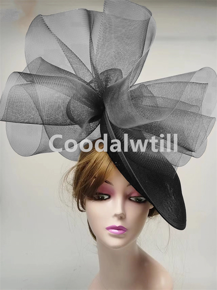 Women'S Fashion Kentucky Derby - Kentucky Derby หมวกที่จัดทรงผมขนาดใหญ่ที่สวมศรีษะผ้าตาข่ายแฟชั่นสำหรับผู้หญิงสำหรับงานแต่งงานเจ้าสาวสีขาวงานรอยัลแอสคอทเครื่องประดับศรีษะขนาดใหญ่