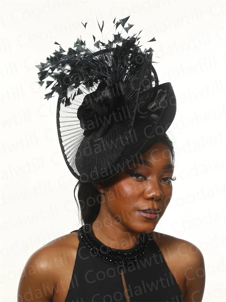 Women'S Fashion Kentucky Derby - Royal Ascot หมวก fascinator สำหรับผู้หญิงหมวกมิลลิเนอรี่สำหรับงานเลี้ยงน้ำชาดอกไม้งานแต่งงานหมวกผู้หญิงสง่างาม