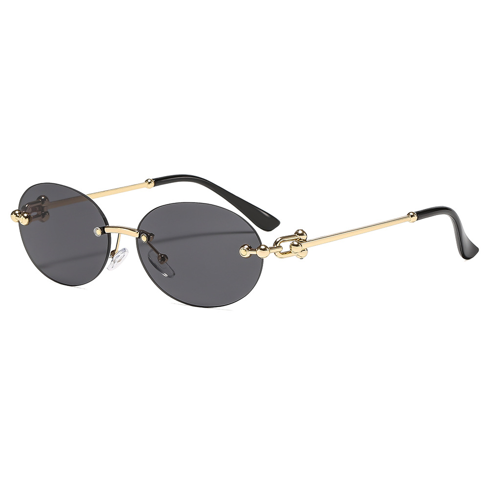 Women'S Fashion Reading Glasses - ใหม่โลหะไร้กรอบรูปไข่แว่นตากันแดดผู้หญิงแบรนด์หรูออกแบบฤดูร้อนป้องกันแสงแดดซันนี่แมนแฟชั่นแว่นตากันแดด UV400