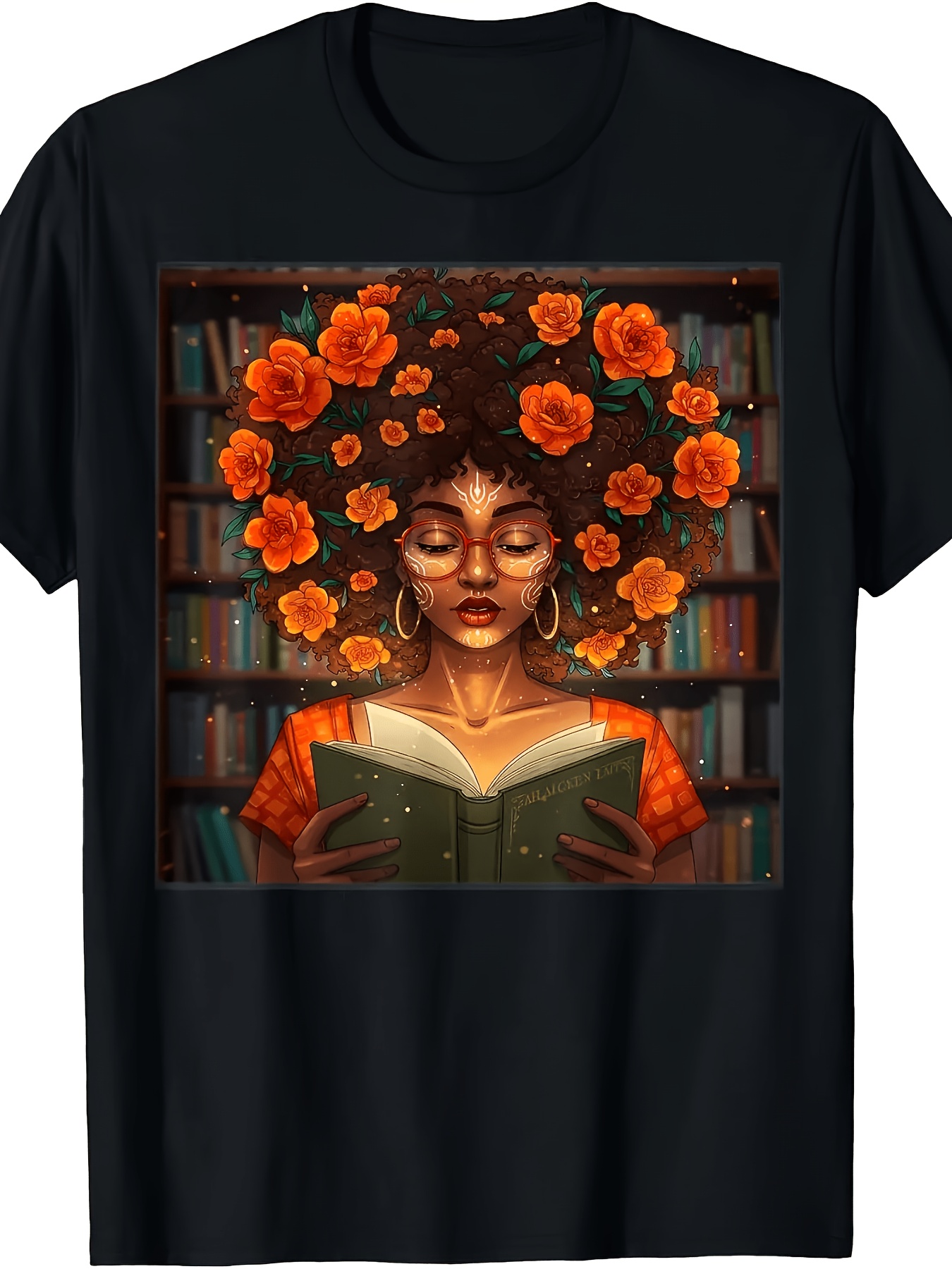 Women Fashion History - เสื้อยืดลายพิมพ์สำหรับผู้รักการอ่านหนังสือ ผู้หญิงผิวสีแอฟโฟร ของขวัญสำหรับเดือนประวัติศาสตร์คนผิวดำ เสื้อยืดแฟชั่นสตรีทแวร์ทันสมัย คุณภาพสูง สวมใส่สบาย