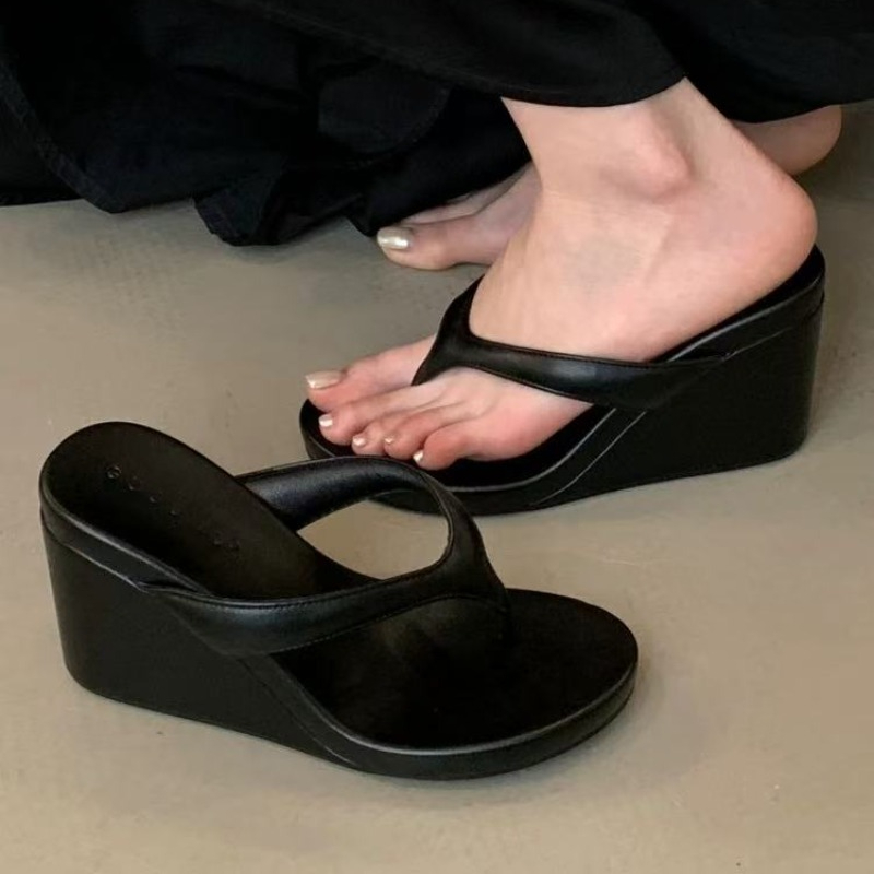 Women'S Fashion Designer Clothes - แฟชั่นคลิป Toe WEDGE-รูปผู้หญิงรองเท้าแตะฤดูร้อนใหม่ Minimalist Design Elegant