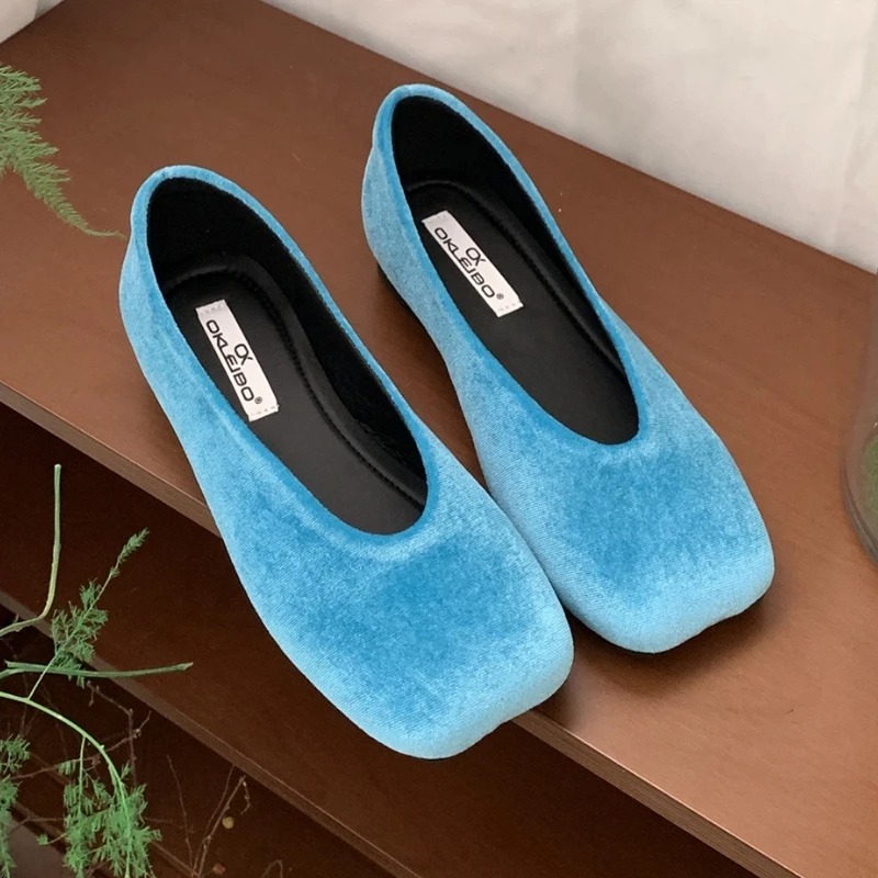 Women'S Fashion Brand Shoes - รองเท้าผู้หญิงแบบสวม แมรี่เจน พื้นนิ่ม สวมใส่สบาย หัวเหลี่ยม รองเท้าแฟชั่นแบรนด์ดังสำหรับผู้หญิง
