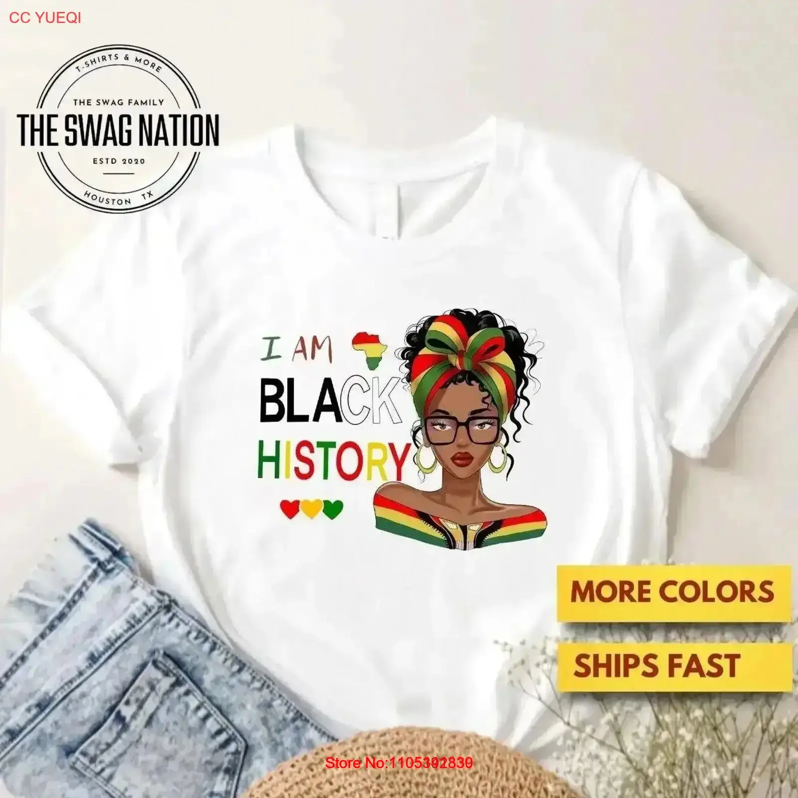 Women Fashion History - ฉันรับมือกับวันแห่งประวัติศาสตร์คนผิวดำ เสื้อยืดผู้หญิงและเด็กผู้หญิงชาวแอฟริกันอเมริกัน ฉลองวันสำคัญด้วยเสื้อผ้าแฟชั่นวินเทจแบบยืดได้ ดีไซน์เนอร์เสื้อผ้าเนื้อนุ่ม