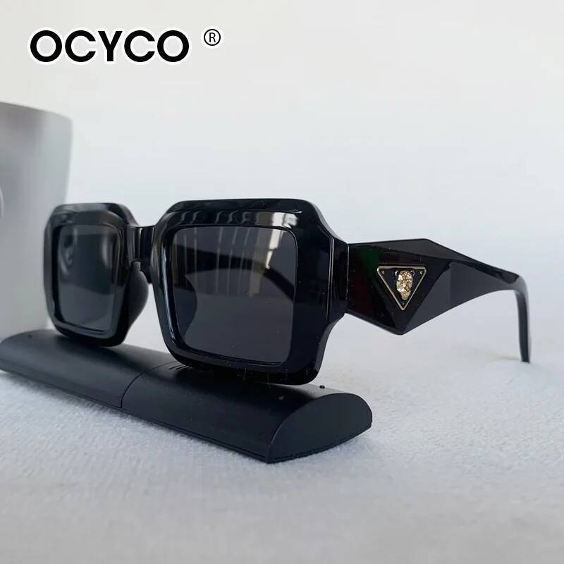 Women'S Fashion Reading Glasses - แว่นกันแดดทรงเหลี่ยมแบรนด์หรูสำหรับผู้ชายและผู้หญิง แฟชั่นกลางแจ้ง ป้องกันรังสียูวี ดีไซน์หัวเสือดาวสไตล์วินเทจ