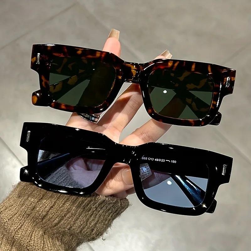 Women'S Fashion Reading Glasses - แว่นกันแดดทรงสี่เหลี่ยมหรูหรา แฟชั่นแบรนด์ดีไซเนอร์ สำหรับผู้หญิงผู้ชาย แว่นกันแดดลำลอง วัสดุพลาสติก สำหรับกิจกรรมกลางแจ้ง