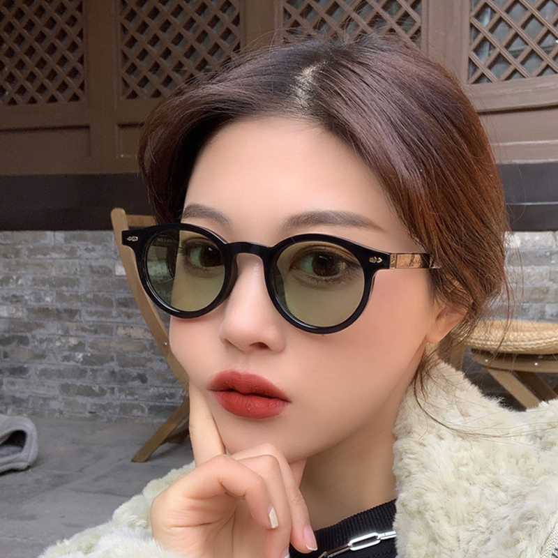 Women'S Fashion Reading Glasses - แว่นกันแดดทรงกลมขนาดเล็กใหม่สำหรับผู้ชายผู้หญิง แบรนด์ดีไซเนอร์แฟชั่นวินเทจ แว่นตากันแดดวินเทจสำหรับขับรถ
