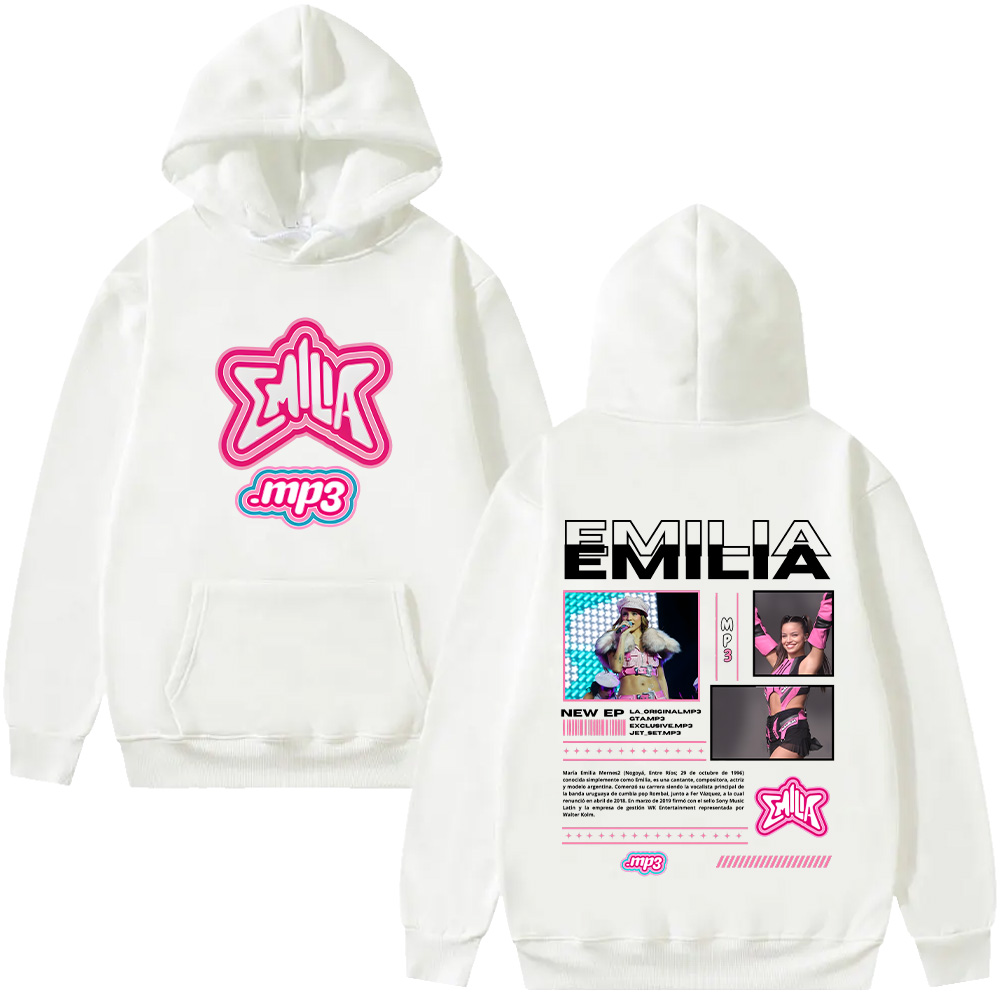 Women'S Fashion Vogue - เสื้อฮู้ด Emilia Mernes MP3 แฟชั่นวินเทจทรงโอเวอร์ไซส์ เสื้อสเวตเชิ้ตผู้ชาย