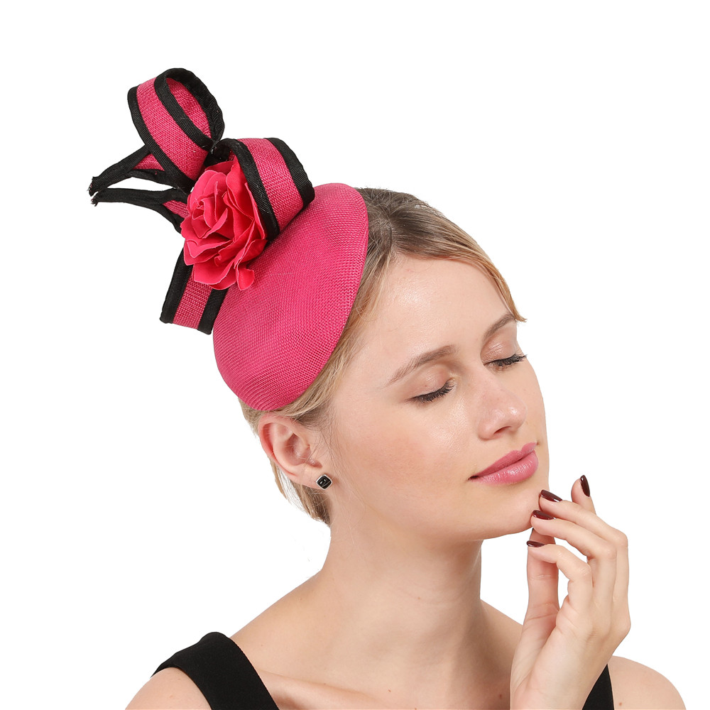 Women'S Fashion Kentucky Derby - คัดลอก Sinamay Fascinator Beige อย่างเป็นทางการสุภาพสตรีหมวกสําหรับงานแต่งงานผู้หญิง Elegant
