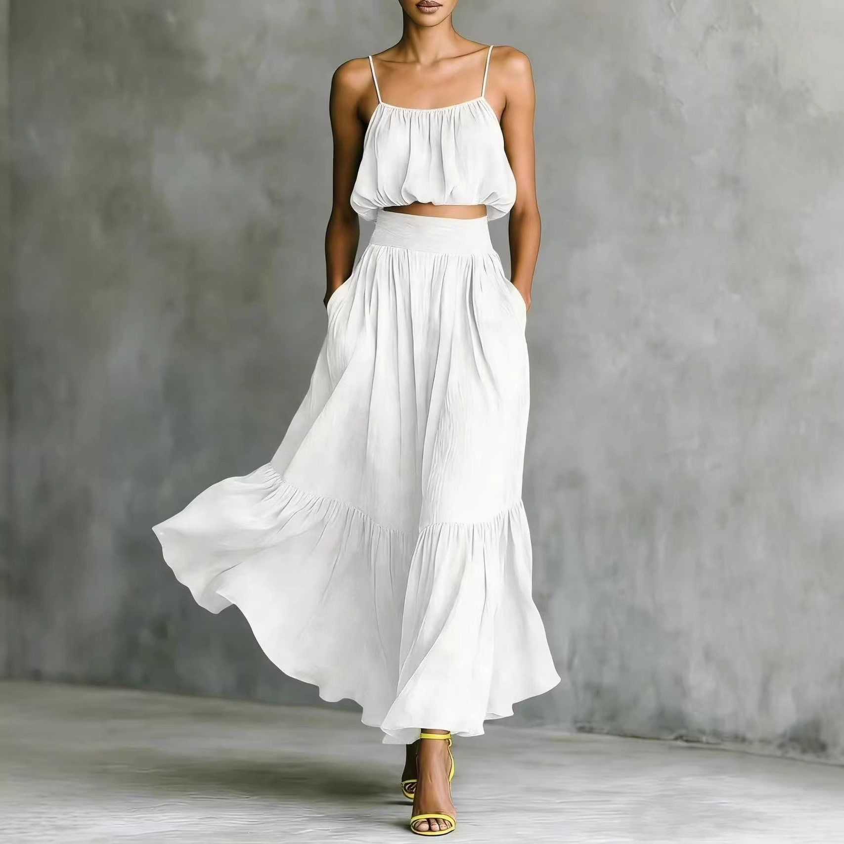 ชุดเซ็ต 2 ชิ้นสำหรับผู้หญิง ชุ - Maxi Dress Boho บทวิจารณ์และราคา