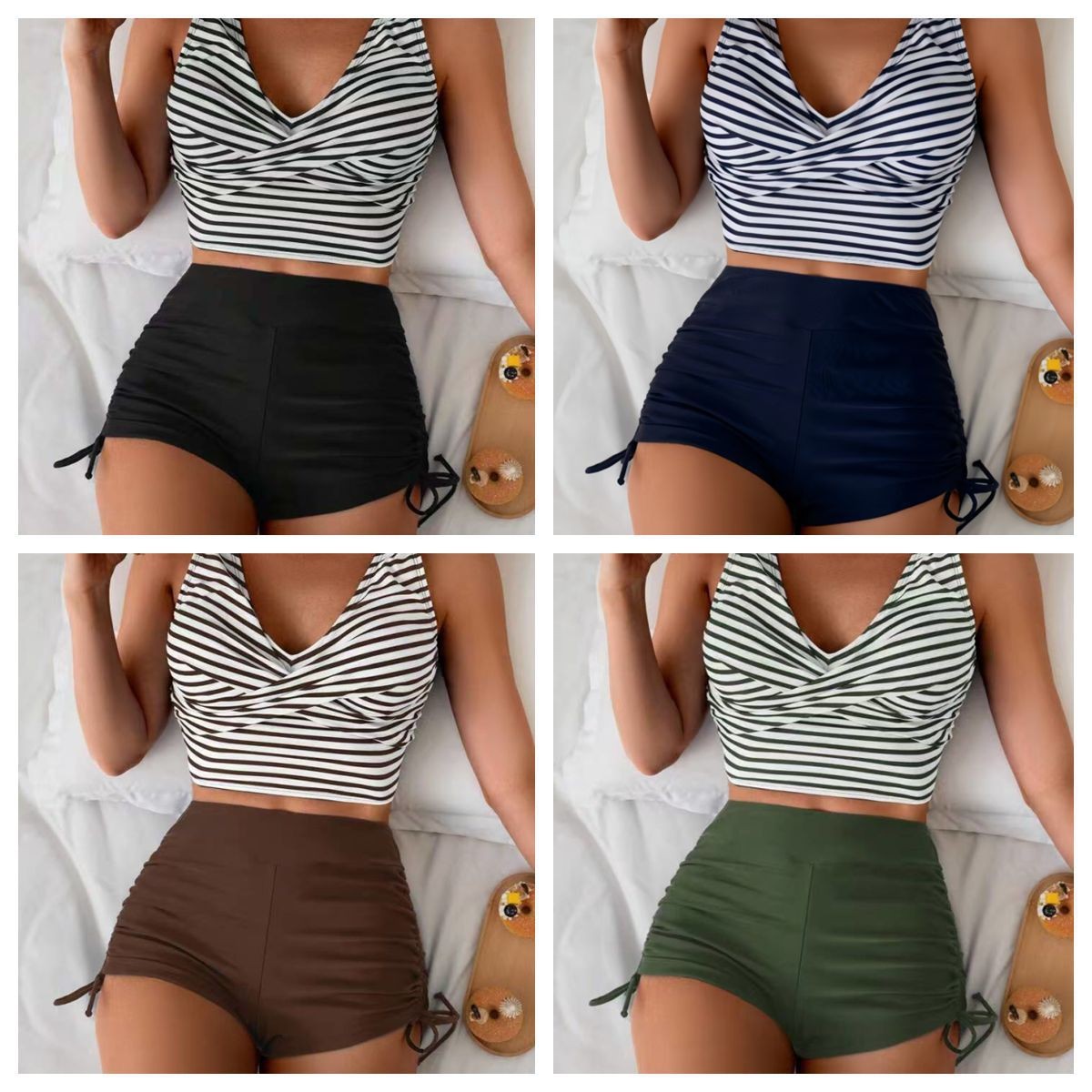 ชุดว่ายน้ำผู้หญิง บิกินี่ ท็อป - Crop Top Women บทวิจารณ์และราคา