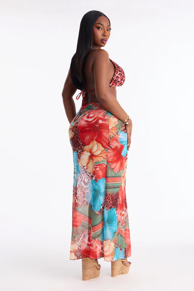เดรสยาวลายดอกไม้สไตล์โบฮีเมียน - Maxi Dress Boho บทวิจารณ์และราคา