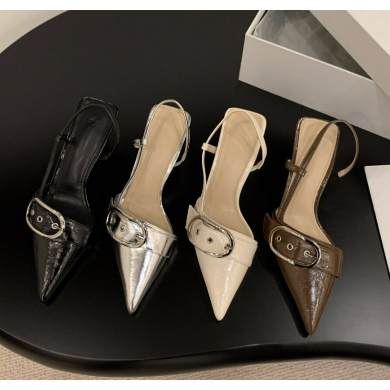 รองเท้าส้นสูงหัวแหลมหนังแก้วดี - Women'S Fashion Designer Clothes บทวิจารณ์และราคา