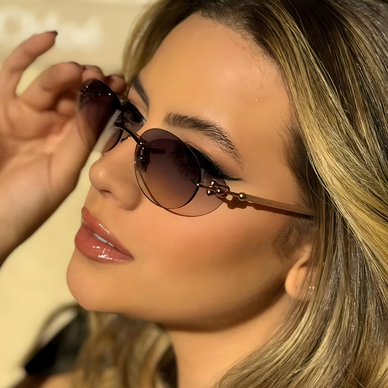 ใหม่โลหะไร้กรอบรูปไข่แว่นตากัน - Women'S Fashion Reading Glasses บทวิจารณ์และราคา