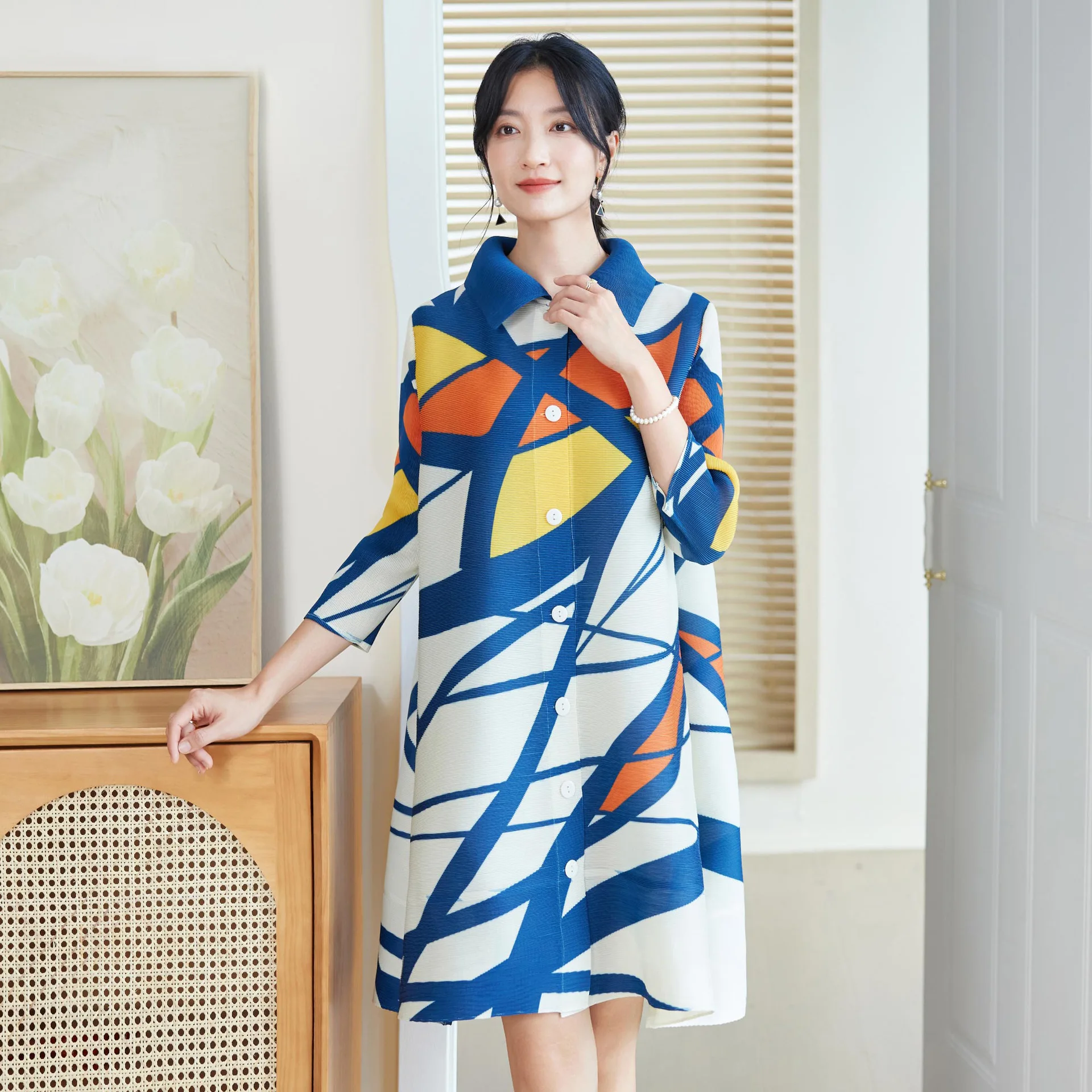 ชุดเดรสพลีทสไตล์มิยาเกะสำหรับผ - Longline Cardigan Knit บทวิจารณ์และราคา