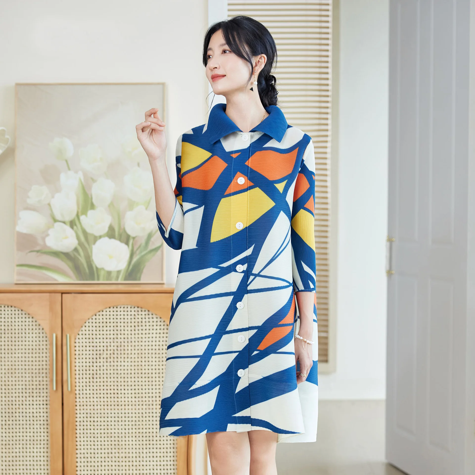 ชุดเดรสพลีทสไตล์มิยาเกะสำหรับผ - Longline Cardigan Knit บทวิจารณ์และราคา