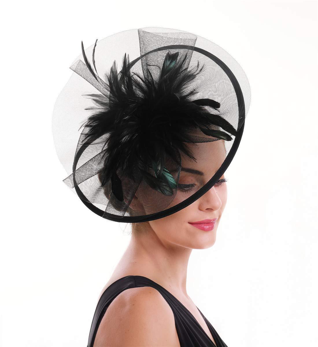 หมวกตาข่ายขนนกสำหรับผู้หญิงหมว - Women'S Fashion Kentucky Derby บทวิจารณ์และราคา