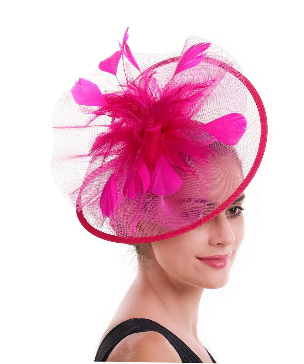 หมวกตาข่ายขนนกสำหรับผู้หญิงหมว - Women'S Fashion Kentucky Derby บทวิจารณ์และราคา