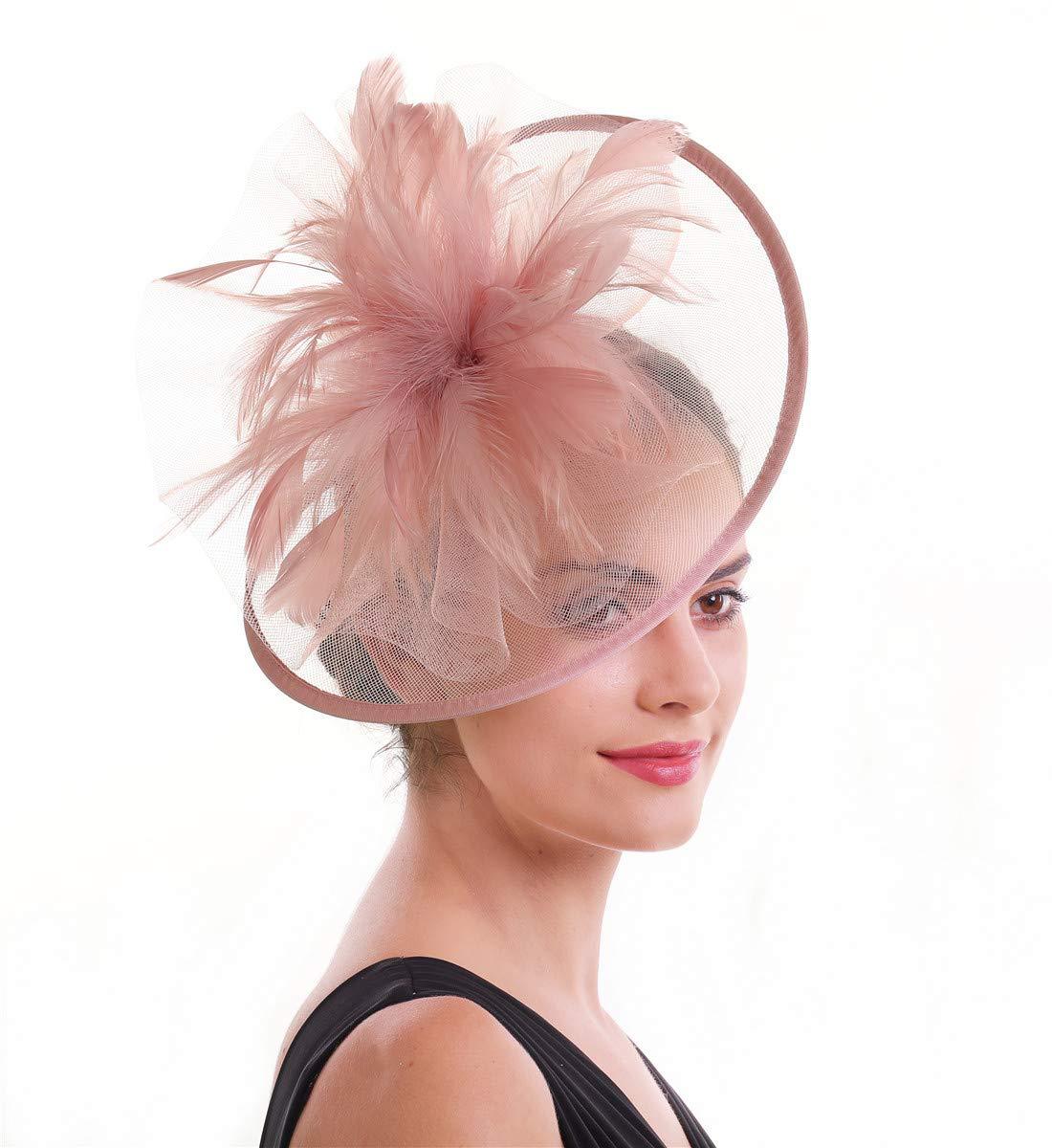 หมวกตาข่ายขนนกสำหรับผู้หญิงหมว - Women'S Fashion Kentucky Derby บทวิจารณ์และราคา