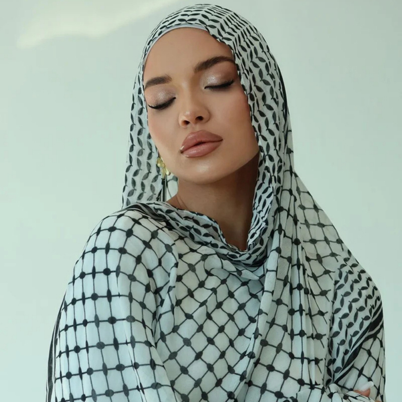 2ชิ้นผ้าพันคอผ้าชีฟองอาหรับสำห - Women Fashion Uae บทวิจารณ์และราคา