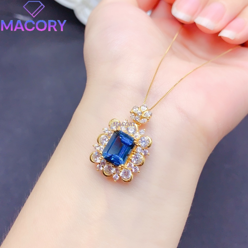 จี้สร้อยคอโทแพซสีน้ำเงินลอนดอน - Women'S Fashion London บทวิจารณ์และราคา