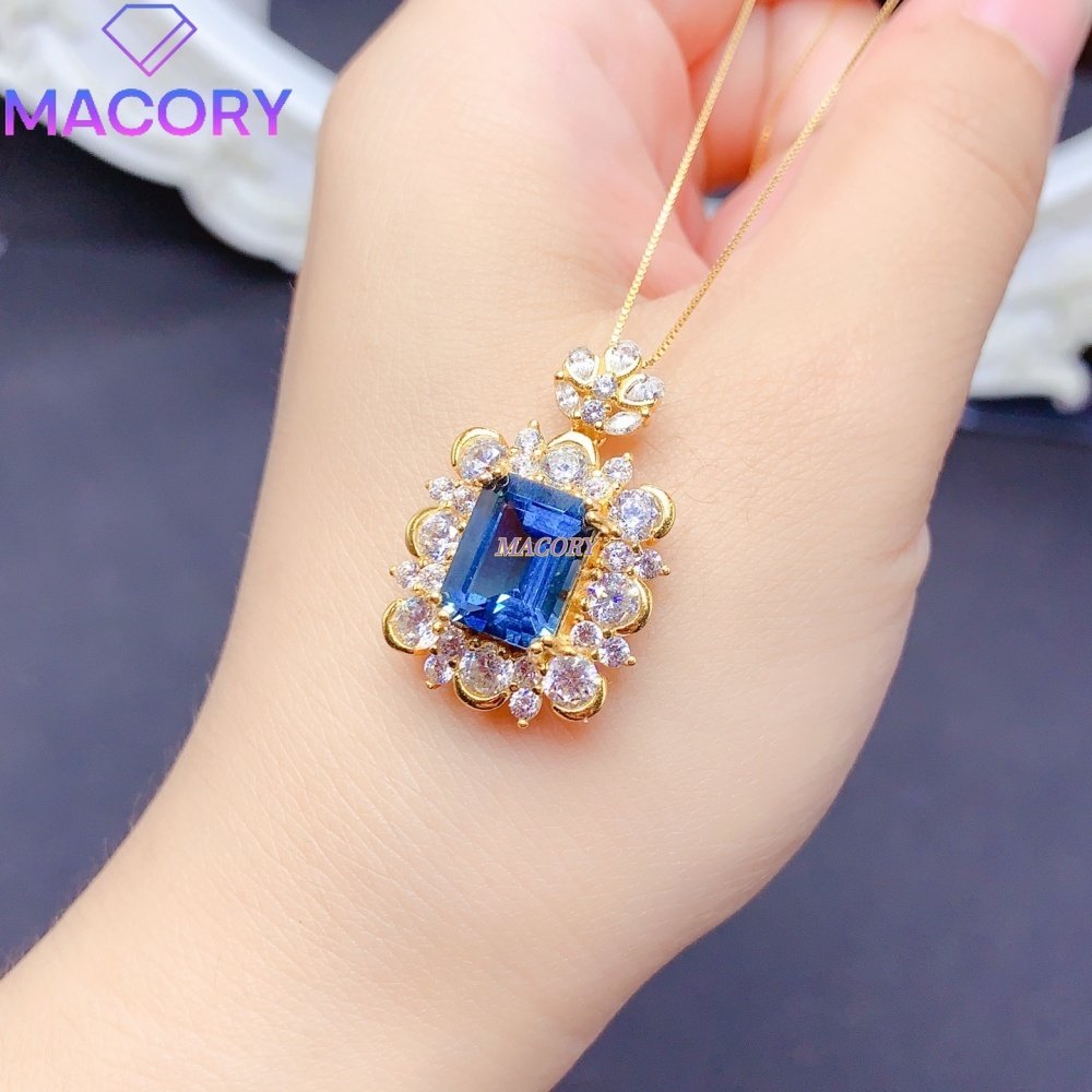 จี้สร้อยคอโทแพซสีน้ำเงินลอนดอน - Women'S Fashion London บทวิจารณ์และราคา