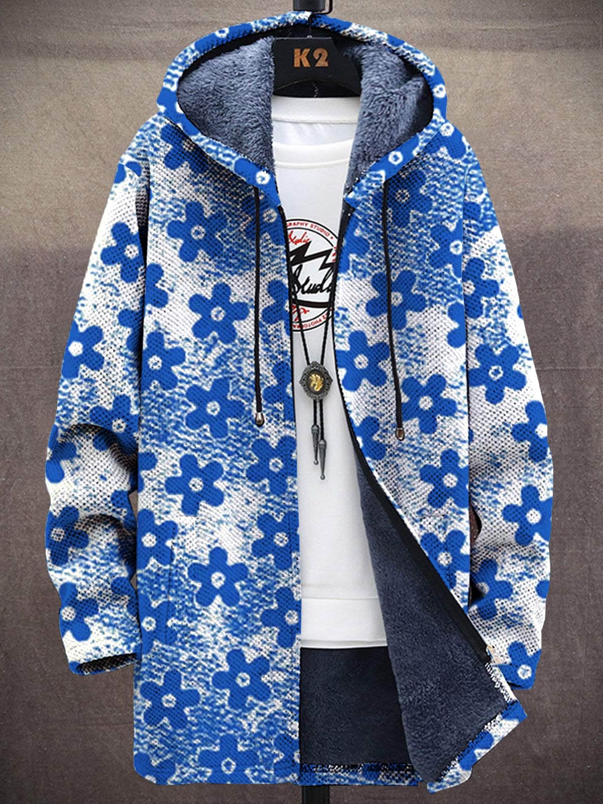 เสื้อคาร์ดิแกนผ้าพลัฌพิมพ์ลายด - Longline Cardigan Knit บทวิจารณ์และราคา