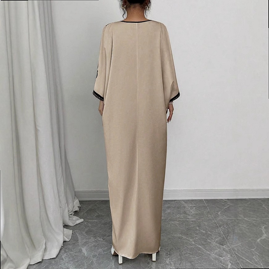 เดรสยาวลายดอกคอวีทรงหลวมสไตล์โ - Maxi Dress Boho บทวิจารณ์และราคา