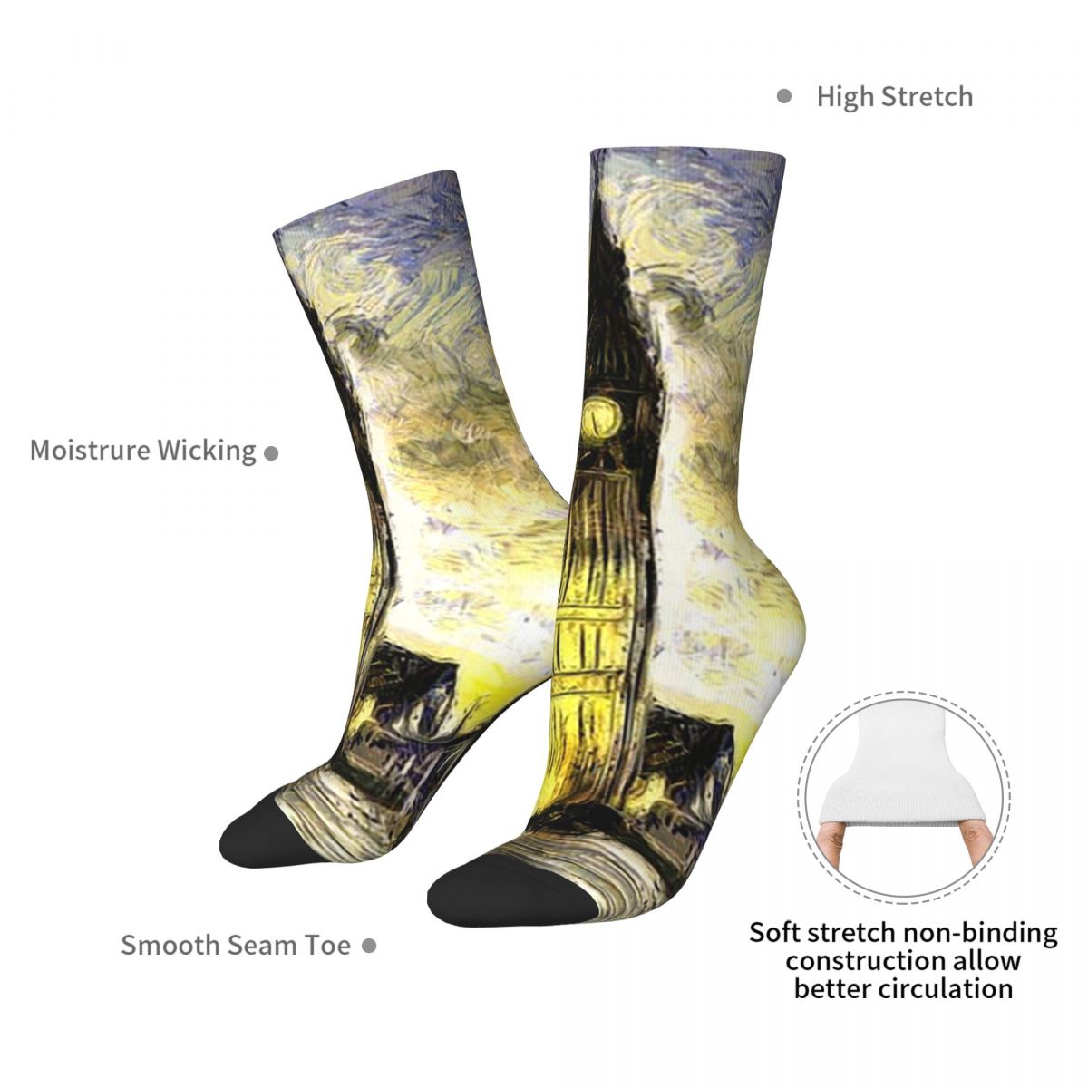 ถุงเท้าทีมออลซีซั่นส์สีสันศิลป - Women'S Fashion London บทวิจารณ์และราคา