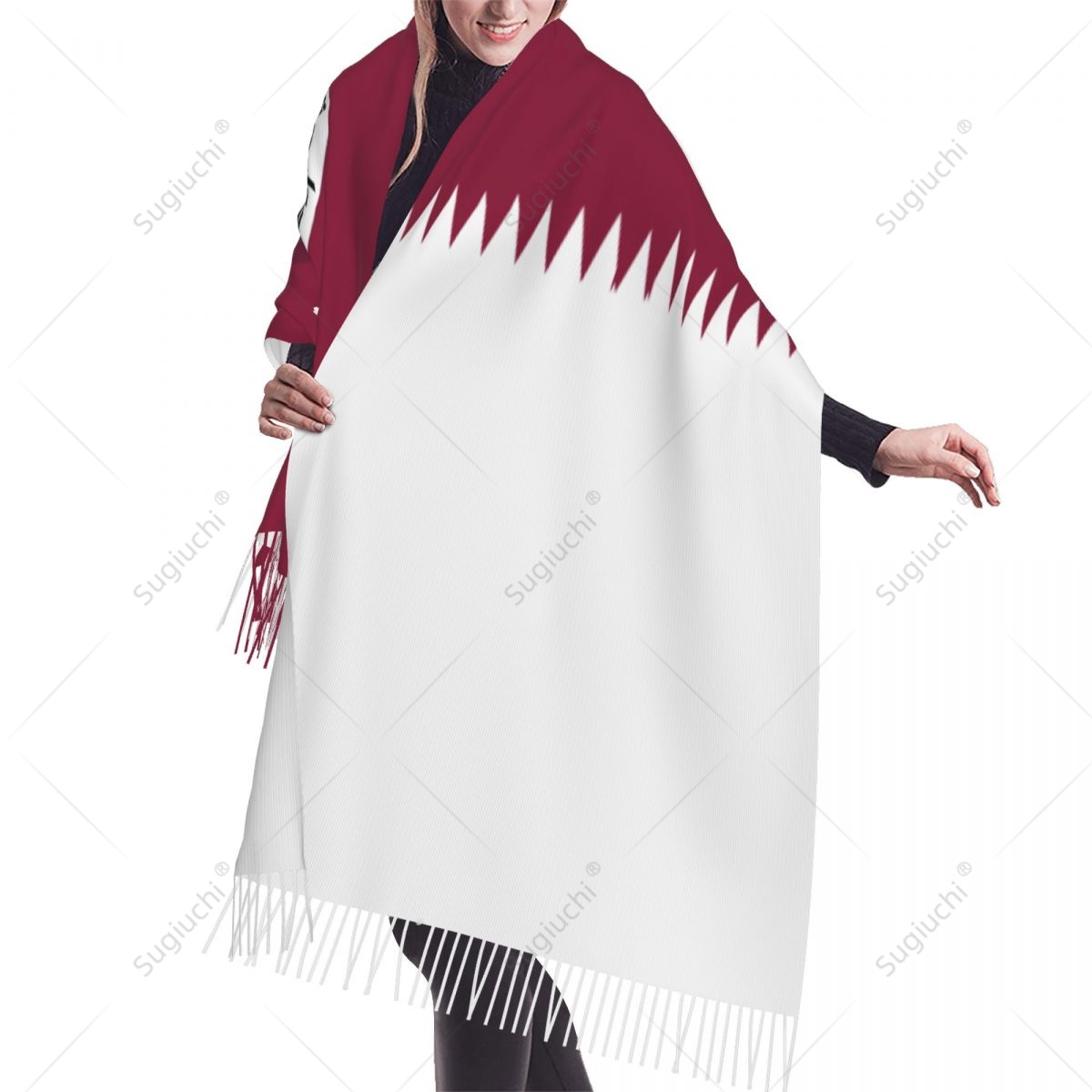 กาตาร์สัญลักษณ์ธงผ้าพันคอ Pash - Women Fashion Qatar บทวิจารณ์และราคา