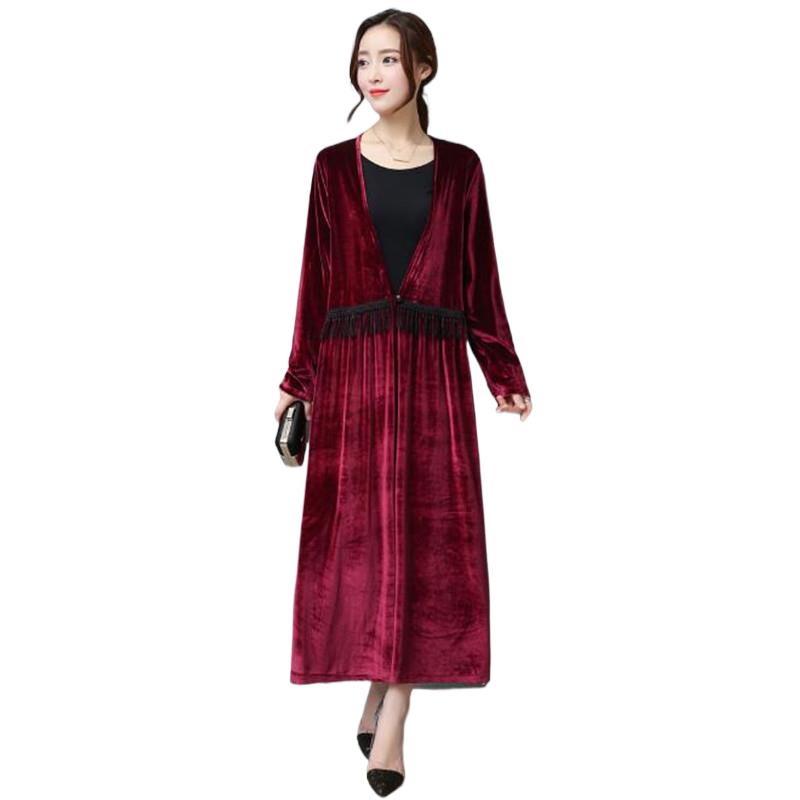 เสื้อคลุมกำมะหยี่ผู้หญิง สไตล์ - Longline Cardigan Knit บทวิจารณ์และราคา