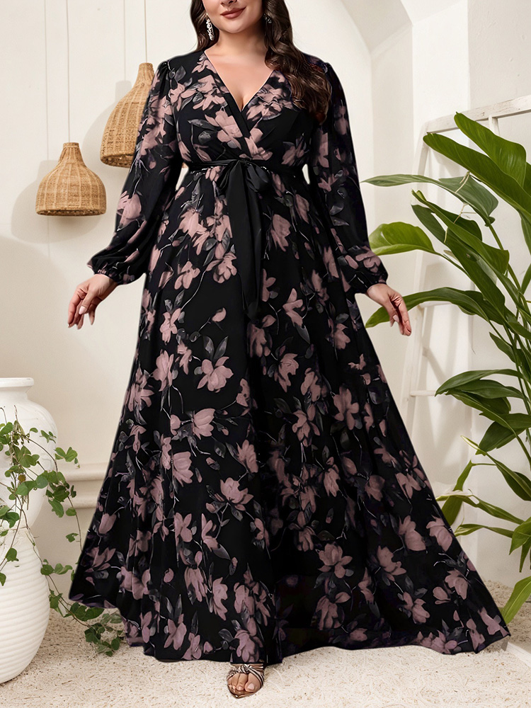 ชุดเดรสยาวพิมพ์ลายดอกไม้คอวีพร - Maxi Dress Boho บทวิจารณ์และราคา