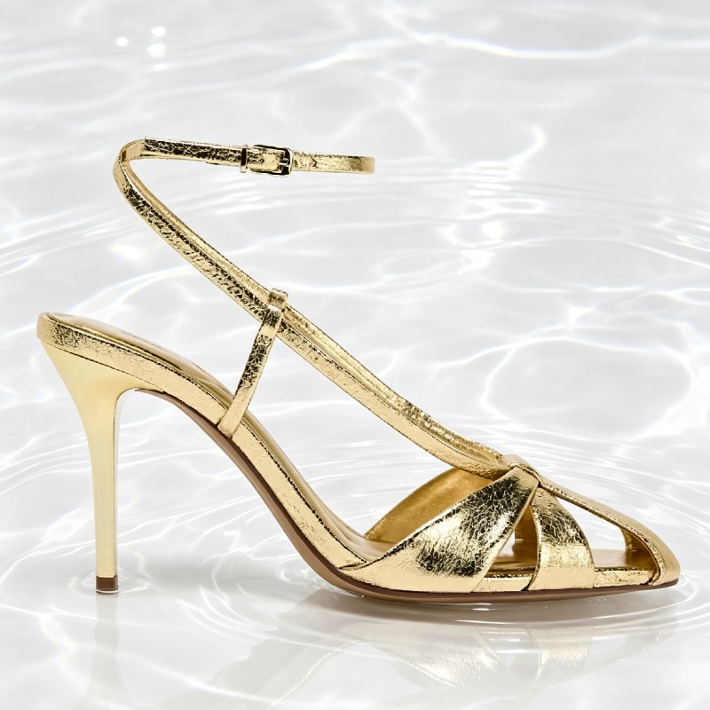 แฟชั่นทองบางรองเท้าส้นสูงรองเท - Women'S Fashion Brand Shoes บทวิจารณ์และราคา