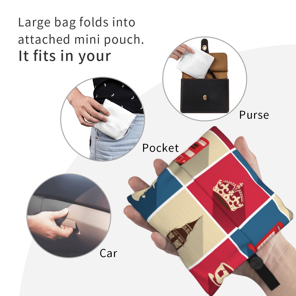 กระเป๋าสะพายไหล่ซื้อของชำลายธง - Women'S Fashion London บทวิจารณ์และราคา