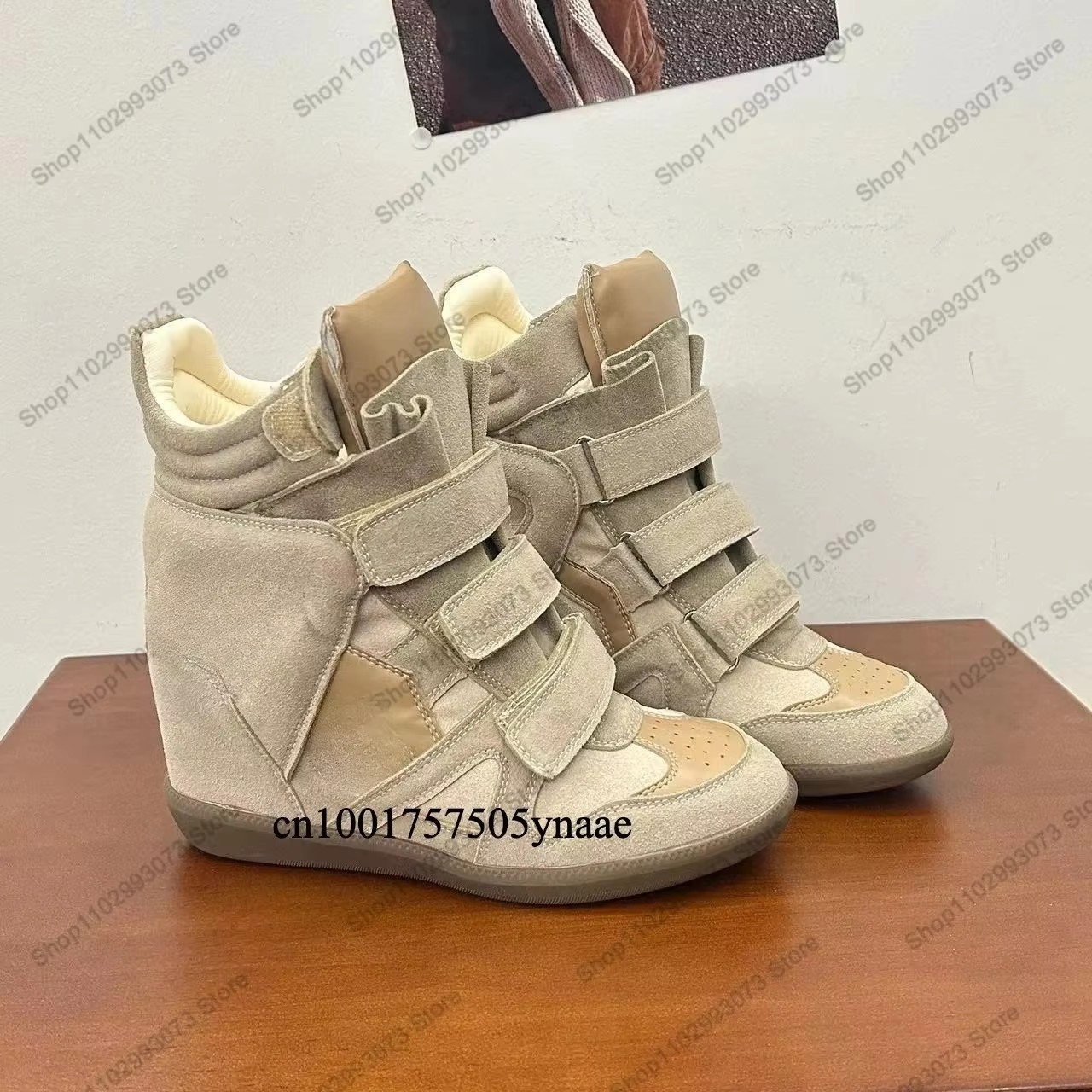 รองเท้าผ้าใบหุ้มข้อส้นลิ่มซ่อน - Women Fashion Show บทวิจารณ์และราคา