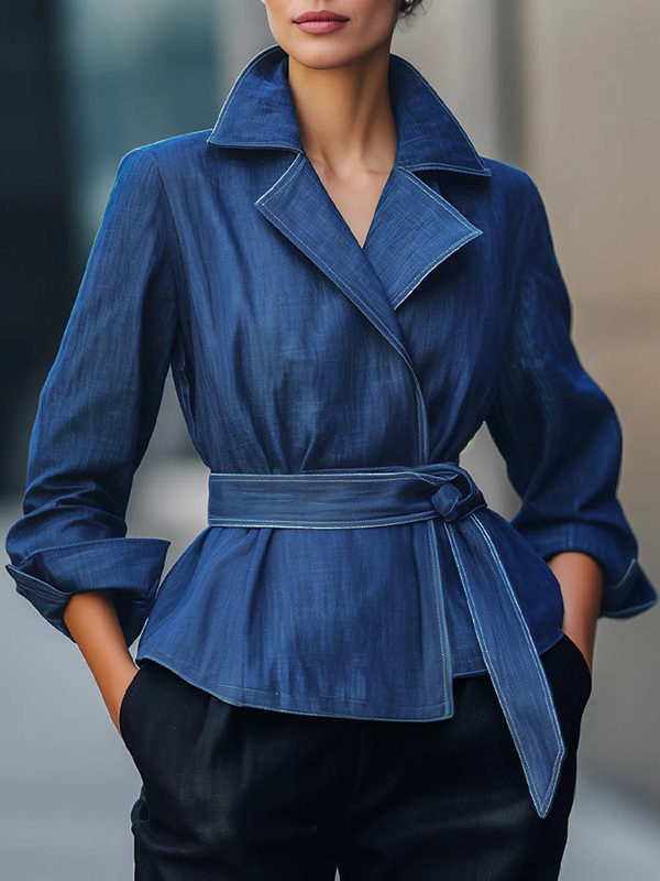 เสื้อแจ็คเก็ตยีนส์แฟชั่นสำหรับ - Fashion Women Belt บทวิจารณ์และราคา