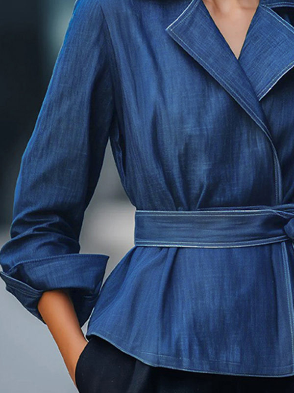 เสื้อแจ็คเก็ตยีนส์แฟชั่นสำหรับ - Fashion Women Belt บทวิจารณ์และราคา