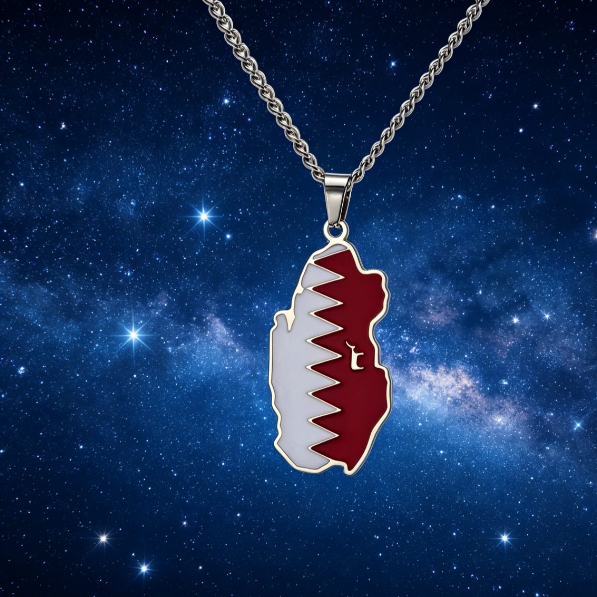 สร้อยคอรูปแผนที่กาตาร์แบบหยดน้ - Women Fashion Qatar บทวิจารณ์และราคา